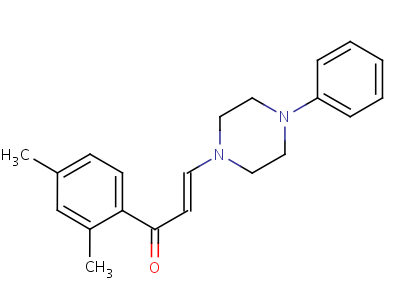 65201-17-4  (2E)-1-(2,4-dimethylphenyl)-3-(4-phenylpiperazin-1-yl)prop-2-en-1-one