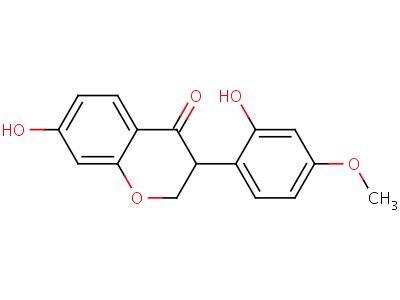 66211-83-4  (3R)-7-hydroxy-3-(2-hydroxy-4-methoxyphenyl)-2,3-dihydro-4H-chromen-4-one