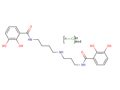 54135-84-1;73038-10-5;74427-44-4  N-{3-[(4-{[(2,3-dihydroxyphenyl)carbonyl]amino}butyl)amino]propyl}-2,3-dihydroxybenzamide hydrochloride