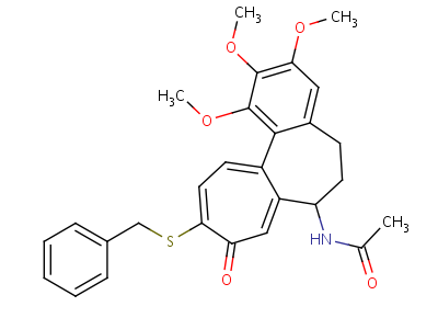 76129-12-9  N-[(7S)-10-(benzylsulfanyl)-1,2,3-trimethoxy-9-oxo-5,6,7,9-tetrahydrobenzo[a]heptalen-7-yl]acetamide