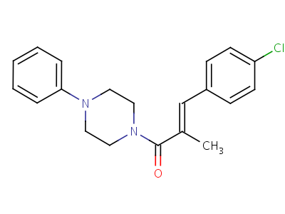 76691-21-9  1-[(2E)-3-(4-chlorophenyl)-2-methylprop-2-enoyl]-4-phenylpiperazine