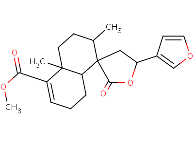 79405-82-6  methyl (8a'S)-5-(furan-3-yl)-2',4a'-dimethyl-2-oxo-3',4,4',4a',5,7',8',8a'-octahydro-2'H-spiro[furan-3,1'-naphthalene]-5'-carboxylate