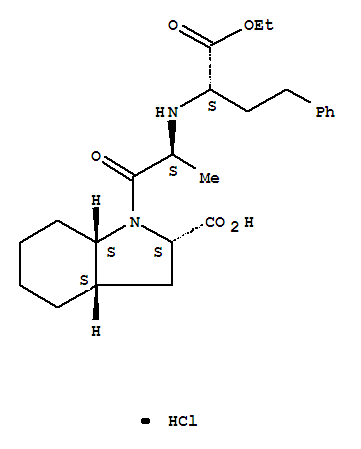 80828-32-6  (2S,3aS,7aS)-1-[(2S)-2-{[(2S)-1-ethoxy-1-oxo-4-phenylbutan-2-yl]amino}propanoyl]octahydro-1H-indole-2-carboxylic acid hydrochloride (1:1) (non-preferred name)