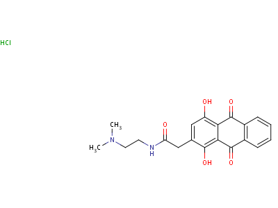 81085-93-0  2-(1,4-dihydroxy-9,10-dioxo-9,10-dihydroanthracen-2-yl)-N-[2-(dimethylamino)ethyl]acetamide