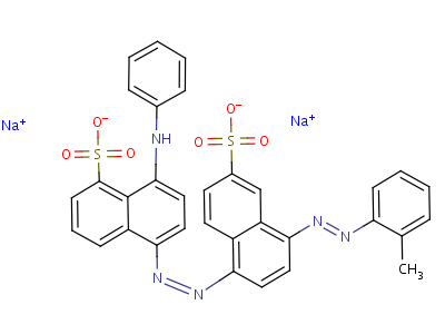 84522-40-7  disodium 5-[[4-[(2-methylphenyl)azo]-6(or 7)-sulphonato-1-naphthyl]azo]-8-(phenylamino)naphthalenesulphonate