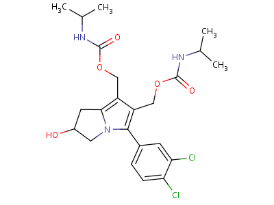 86422-04-0  [(2R)-5-(3,4-dichlorophenyl)-2-hydroxy-2,3-dihydro-1H-pyrrolizine-6,7-diyl]dimethanediyl bis(propan-2-ylcarbamate)