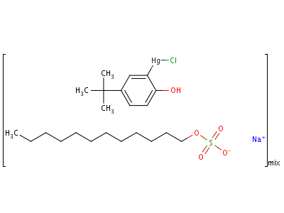 89267-17-4  Mercury, chloro(5-(1,1-dimethylethyl)-2-hydroxyphenyl)-, mixt with sodium dodecyl sulfate