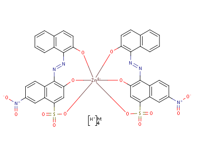 93839-68-0  tetrahydrogen bis[3-hydroxy-4-[(2-hydroxynaphthyl)azo]-7-nitronaphthalenesulphonato(3-)]zincate(4-)