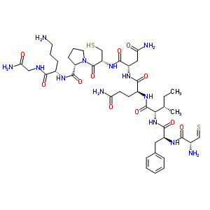 11022-32-5;119261-97-1;2480-41-3;30635-31-5;99564-33-7  3-thioxo-L-alanyl-L-phenylalanyl-L-isoleucyl-L-glutaminyl-L-asparaginyl-L-cysteinyl-L-prolyl-L-ornithylglycinamide