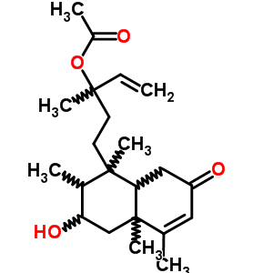 11055-86-0;91739-03-6  1-[2-(3-hydroxy-1,2,4a,5-tetramethyl-7-oxo-1,2,3,4,4a,7,8,8a-octahydronaphthalen-1-yl)ethyl]-1-methylprop-2-en-1-yl acetate