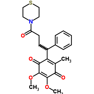 111885-17-7  2,3-dimethoxy-5-methyl-6-(4-oxo-1-phenyl-4-thiomorpholin-4-ylbutyl)cyclohexa-2,5-diene-1,4-dione