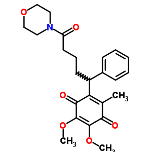 111885-19-9  2,3-dimethoxy-5-methyl-6-(5-morpholin-4-yl-5-oxo-1-phenylpentyl)cyclohexa-2,5-diene-1,4-dione