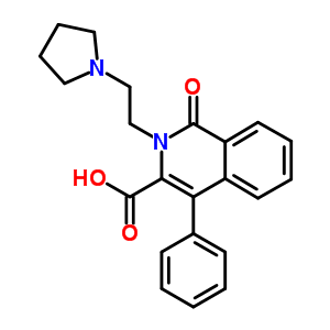 112392-91-3  1-oxo-4-phenyl-2-(2-pyrrolidin-1-ylethyl)-1,2-dihydroisoquinoline-3-carboxylic acid