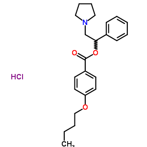 113649-44-8  1-phenyl-2-pyrrolidin-1-ylethyl 4-butoxybenzoate hydrochloride