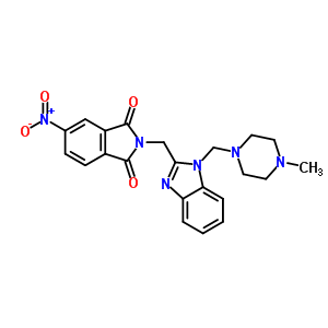 115398-85-1  2-({1-[(4-methylpiperazin-1-yl)methyl]-1H-benzimidazol-2-yl}methyl)-5-nitro-1H-isoindole-1,3(2H)-dione