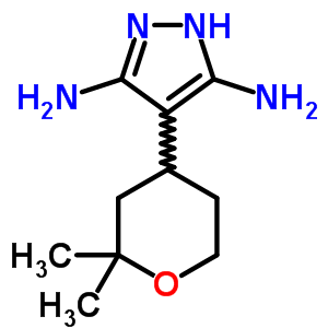 115596-48-0  4-(2,2-dimethyltetrahydro-2H-pyran-4-yl)-1H-pyrazole-3,5-diamine