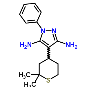 115596-51-5  4-(2,2-dimethyltetrahydro-2H-thiopyran-4-yl)-1-phenyl-1H-pyrazole-3,5-diamine