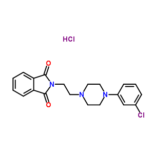 117992-68-4  2-{2-[4-(3-chlorophenyl)piperazin-1-yl]ethyl}-1H-isoindole-1,3(2H)-dione hydrochloride