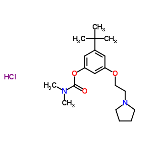 118116-18-0  3-tert-butyl-5-(2-pyrrolidin-1-ylethoxy)phenyl dimethylcarbamate hydrochloride