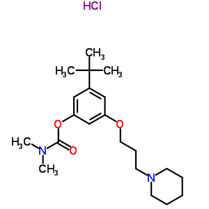 118116-21-5  3-tert-butyl-5-(3-piperidin-1-ylpropoxy)phenyl dimethylcarbamate hydrochloride