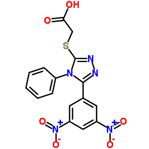 119228-54-5  {[5-(3,5-dinitrophenyl)-4-phenyl-4H-1,2,4-triazol-3-yl]sulfanyl}acetic acid