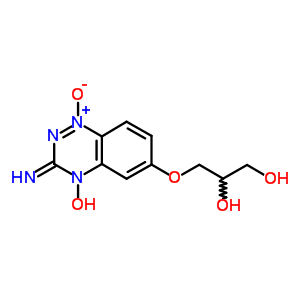 121140-00-9  3-{[(3E)-4-hydroxy-3-imino-1-oxido-3,4-dihydro-1,2,4-benzotriazin-6-yl]oxy}propane-1,2-diol
