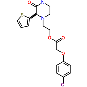 85607-45-0  2-(3-oxo-2-thiophen-2-ylpiperazin-1-yl)ethyl (4-chlorophenoxy)acetate