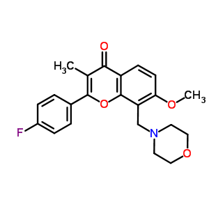 86073-59-8  2-(4-fluorophenyl)-7-methoxy-3-methyl-8-(morpholin-4-ylmethyl)-4H-chromen-4-one