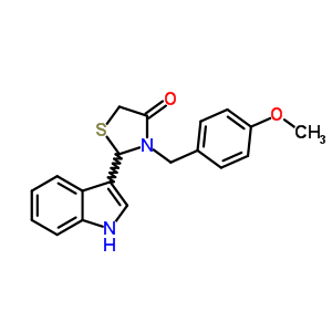 86427-43-2  2-(1H-indol-3-yl)-3-(4-methoxybenzyl)-1,3-thiazolidin-4-one