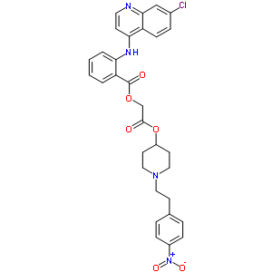 86518-60-7  2-({1-[2-(4-nitrophenyl)ethyl]piperidin-4-yl}oxy)-2-oxoethyl 2-[(7-chloroquinolin-4-yl)amino]benzoate