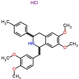 87203-95-0  1-(3,4-dimethoxybenzyl)-6,7-dimethoxy-3-(4-methylphenyl)-1,2,3,4-tetrahydroisoquinoline hydrochloride