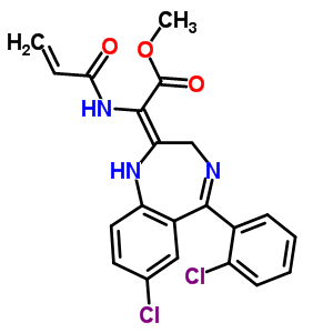 87216-28-2  methyl (2Z)-(acryloylamino)[7-chloro-5-(2-chlorophenyl)-1,3-dihydro-2H-1,4-benzodiazepin-2-ylidene]ethanoate