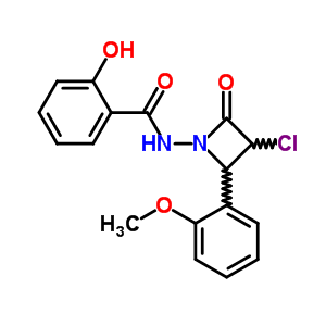87444-09-5  N-[3-chloro-2-(2-methoxyphenyl)-4-oxoazetidin-1-yl]-2-hydroxybenzamide