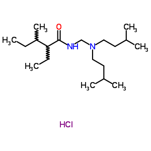 88018-48-8  N-{[bis(3-methylbutyl)amino]methyl}-2-ethyl-3-methylpentanamide hydrochloride