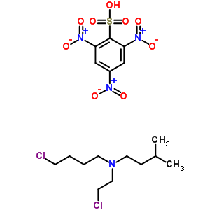 98347-94-5  2,4,6-trinitrobenzenesulfonic acid - N-(4-chlorobutyl)-N-(2-chloroethyl)-3-methylbutan-1-amine (1:1)