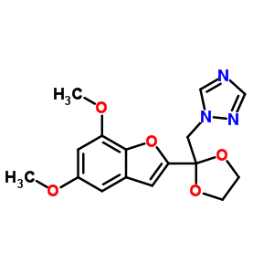 98532-69-5  1-{[2-(5,7-dimethoxy-1-benzofuran-2-yl)-1,3-dioxolan-2-yl]methyl}-1H-1,2,4-triazole