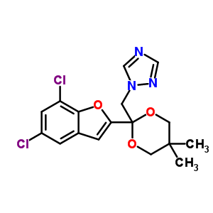 98532-77-5  1-{[2-(5,7-dichloro-1-benzofuran-2-yl)-5,5-dimethyl-1,3-dioxan-2-yl]methyl}-1H-1,2,4-triazole