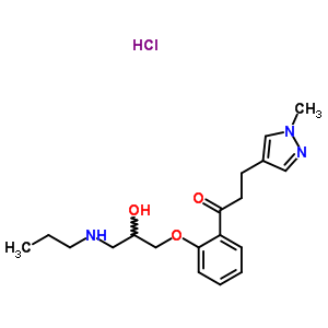 98696-75-4  1-{2-[2-hydroxy-3-(propylamino)propoxy]phenyl}-3-(1-methyl-1H-pyrazol-4-yl)propan-1-one hydrochloride