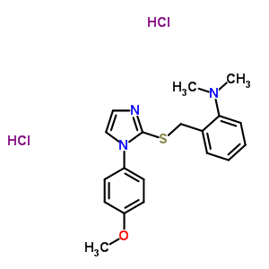 123842-24-0  2-({[1-(4-methoxyphenyl)-1H-imidazol-2-yl]sulfanyl}methyl)-N,N-dimethylaniline dihydrochloride