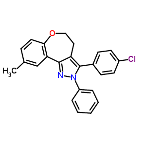124392-73-0  3-(4-chlorophenyl)-9-methyl-2-phenyl-4,5-dihydro-2H-[1]benzoxepino[5,4-c]pyrazole