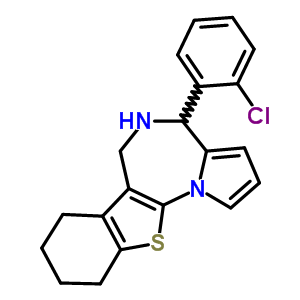 126684-58-0  4-(2-chlorophenyl)-5,6,7,8,9,10-hexahydro-4H-[1]benzothieno[3,2-f]pyrrolo[1,2-a][1,4]diazepine