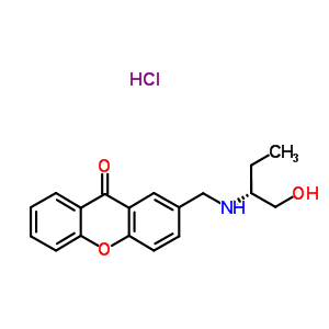 127001-50-7  2-({[(1R)-1-(hydroxymethyl)propyl]amino}methyl)-9H-xanthen-9-one hydrochloride