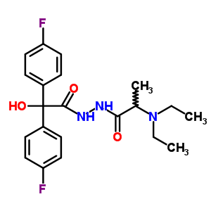 128175-01-9  N'-[bis(4-fluorophenyl)(hydroxy)acetyl]-2-(diethylamino)propanehydrazide (non-preferred name)