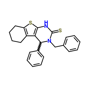 128352-88-5  3-benzyl-4-phenyl-3,4,5,6,7,8-hexahydro[1]benzothieno[2,3-d]pyrimidine-2(1H)-thione