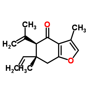 20493-56-5;78964-39-3  (5R,6R)-6-ethenyl-3,6-dimethyl-5-(1-methylethenyl)-6,7-dihydro-1-benzofuran-4(5H)-one