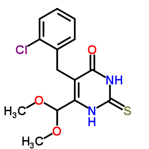 21326-06-7  5-(2-chlorobenzyl)-6-(dimethoxymethyl)-2-thioxo-2,3-dihydropyrimidin-4(1H)-one