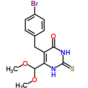 21326-08-9  5-(4-bromobenzyl)-6-(dimethoxymethyl)-2-thioxo-2,3-dihydropyrimidin-4(1H)-one