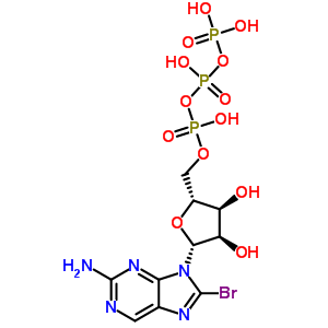 23567-97-7;81055-88-1  8-bromo-9-[5-O-(hydroxy{[hydroxy(phosphonooxy)phosphoryl]oxy}phosphoryl)-beta-D-ribofuranosyl]-9H-purin-2-amine