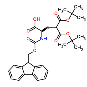 308357-14-4  5-tert-butoxy-4-(tert-butoxycarbonyl)-2-{[(9H-fluoren-9-ylmethoxy)carbonyl]amino}-5-oxopentanoic acid (non-preferred name)