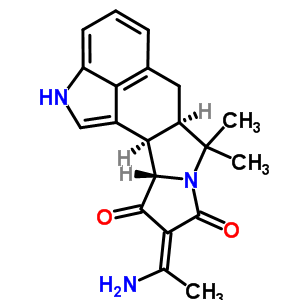 31008-94-3;31008-95-4  (6aR,10E,11aS,11bR)-10-(1-aminoethylidene)-7,7-dimethyl-6a,7,11a,11b-tetrahydro-6H-pyrrolo[1',2':2,3]isoindolo[4,5,6-cd]indole-9,11(2H,10H)-dione